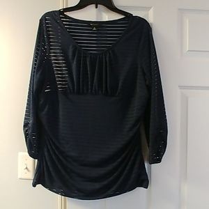 AB Studio Navy blouse